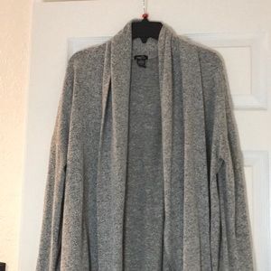 Gray open sweater